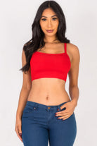 Ribbed Knit Cami Crop Top - BaeDrip