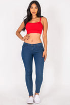 Ribbed Knit Cami Crop Top - BaeDrip