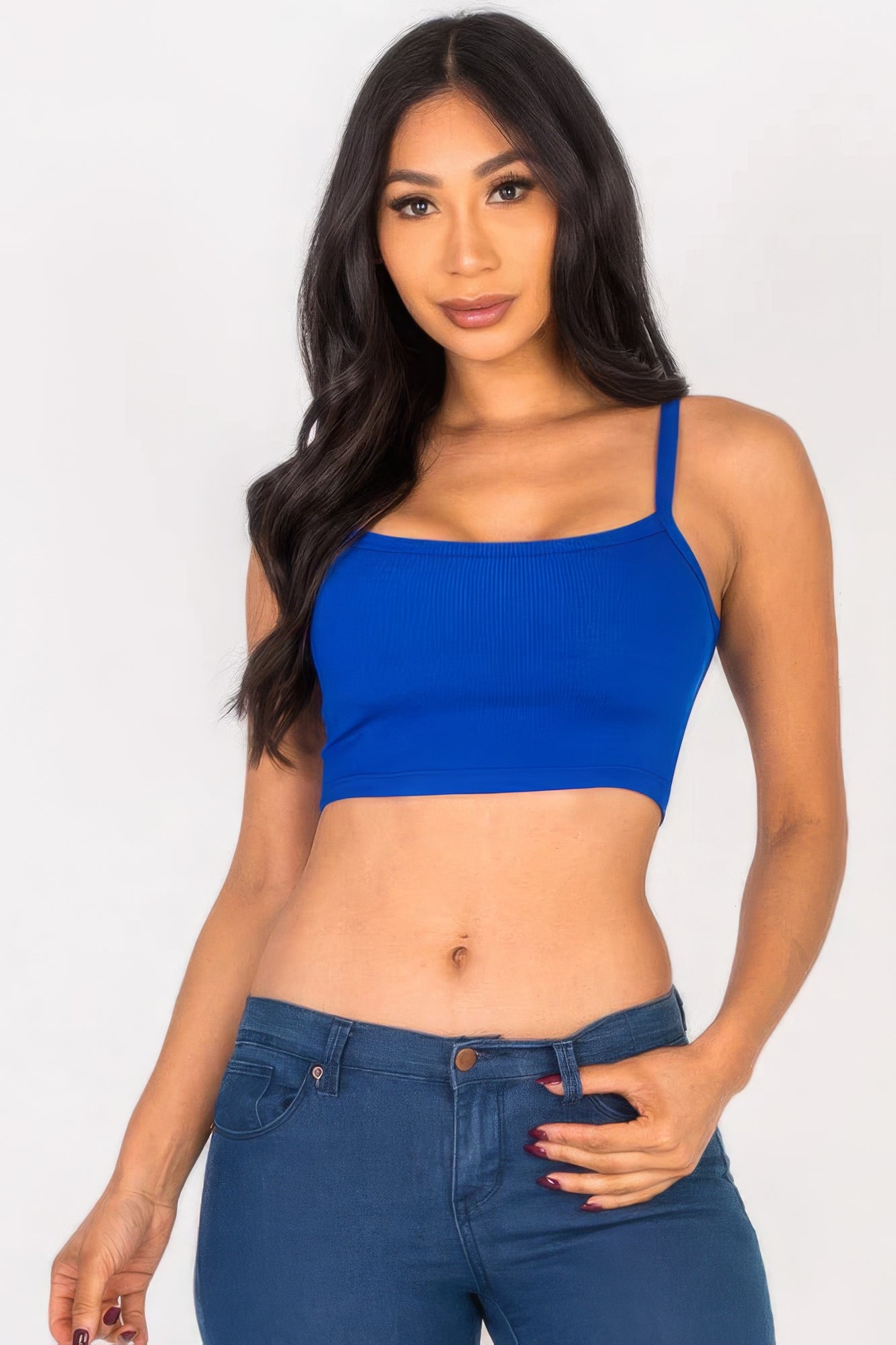 Ribbed Knit Cami Crop Top - BaeDrip