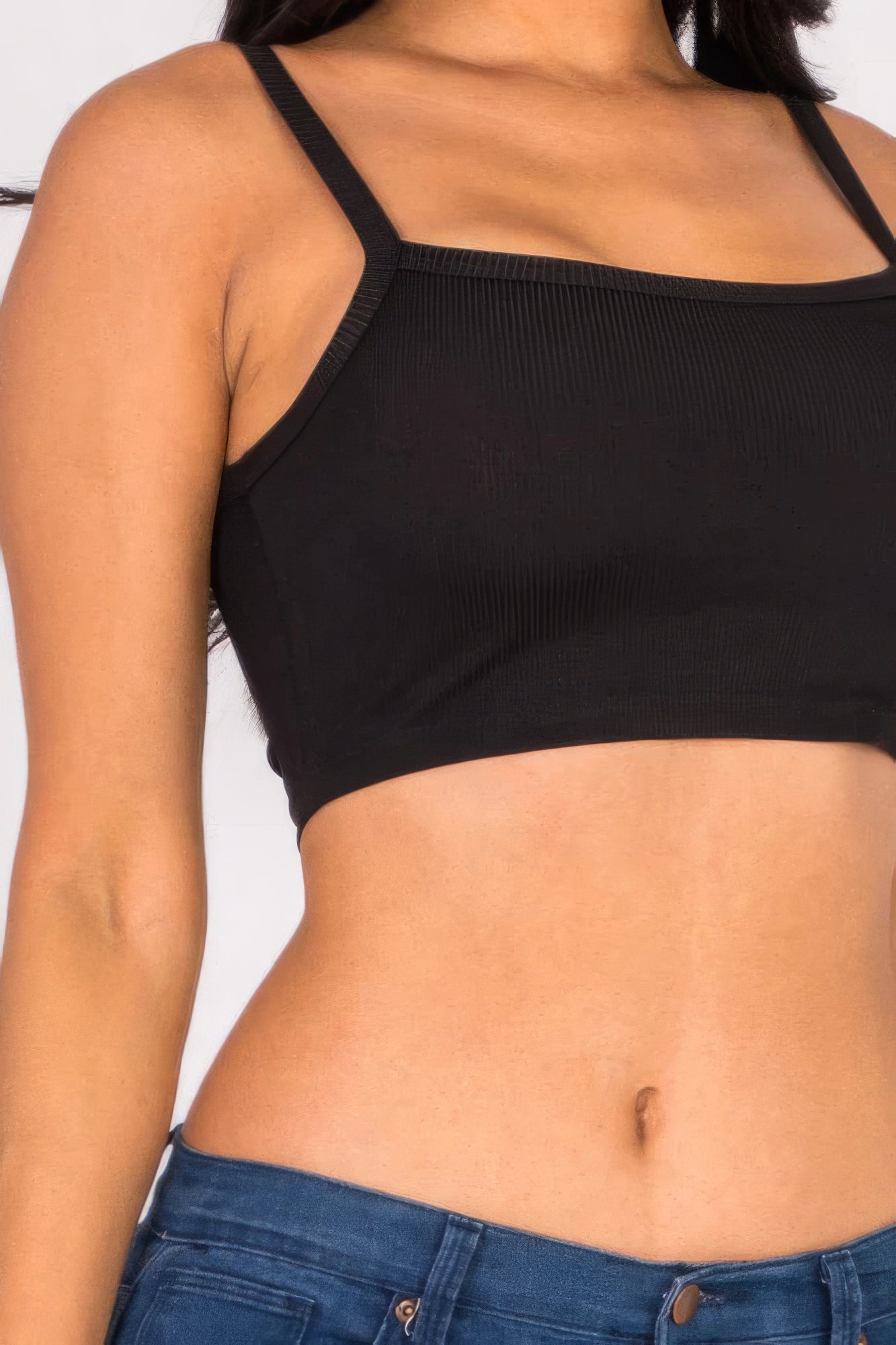 Ribbed Knit Cami Crop Top - BaeDrip