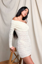 Off Shoulder Lace Dress - BaeDrip