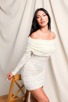 Off Shoulder Lace Dress - BaeDrip