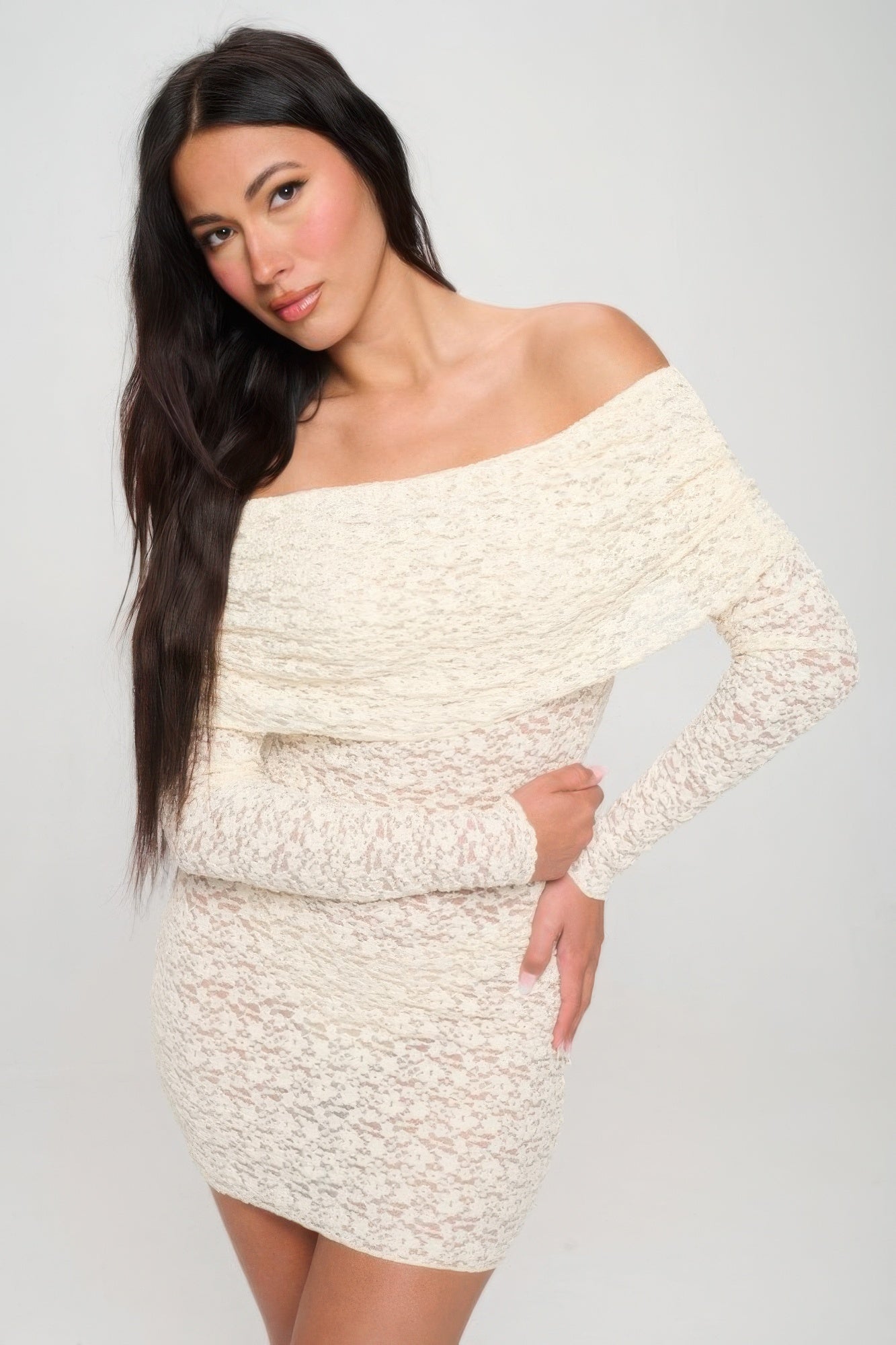 Off Shoulder Lace Dress - BaeDrip