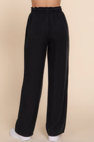 Elastic Waist Tencel Long Pants - BaeDrip