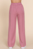 Elastic Waist Tencel Long Pants - BaeDrip
