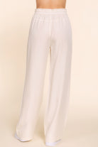 Elastic Waist Tencel Long Pants - BaeDrip