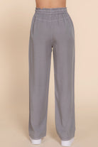 Elastic Waist Tencel Long Pants - BaeDrip