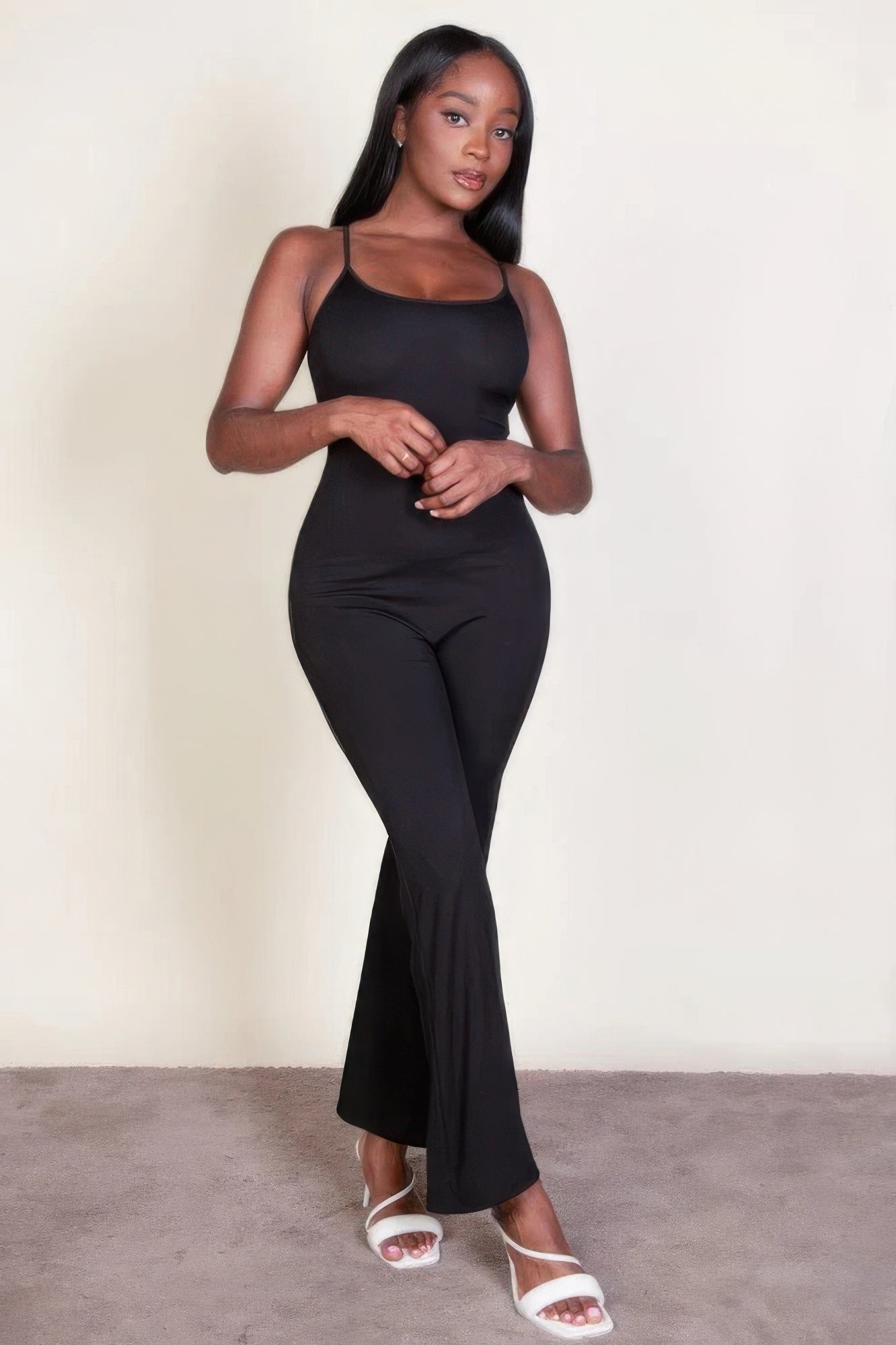 Ribbed sleeveless wide leg jumpsuit - BaeDrip