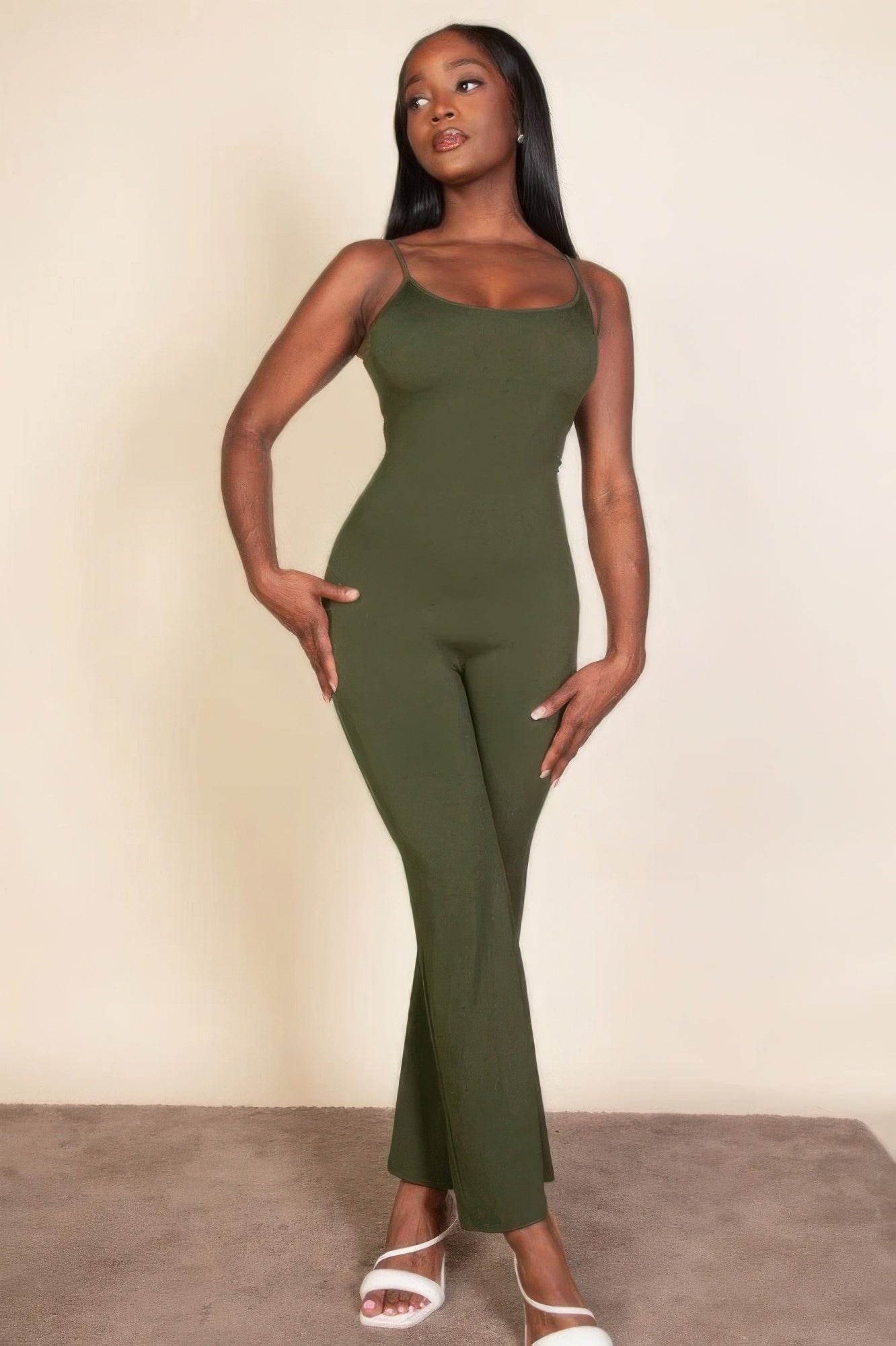 Ribbed sleeveless wide leg jumpsuit - BaeDrip