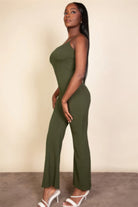 Ribbed sleeveless wide leg jumpsuit - BaeDrip