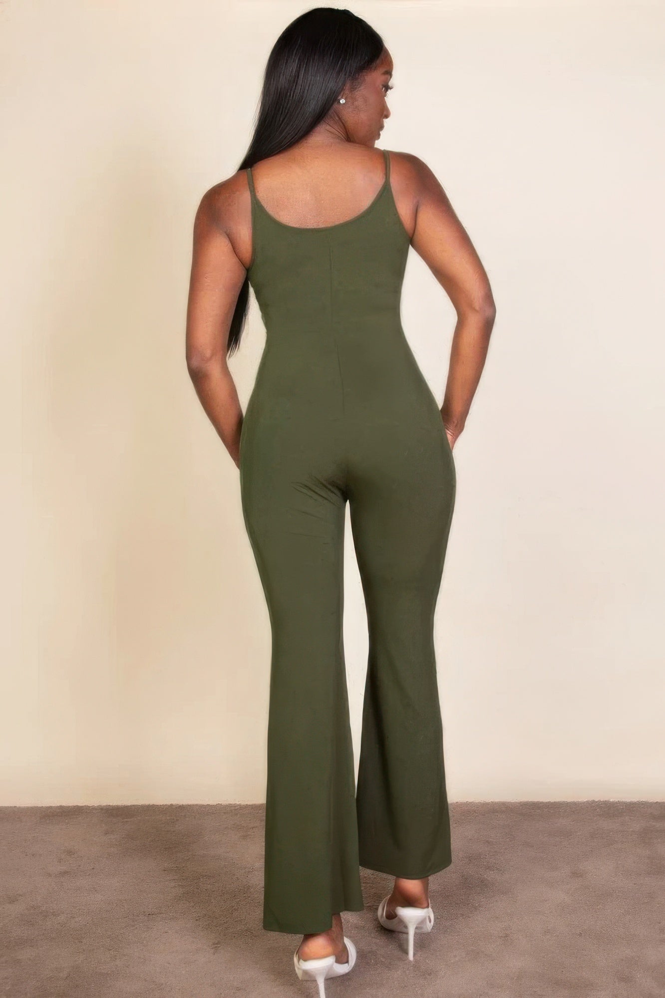 Ribbed sleeveless wide leg jumpsuit - BaeDrip