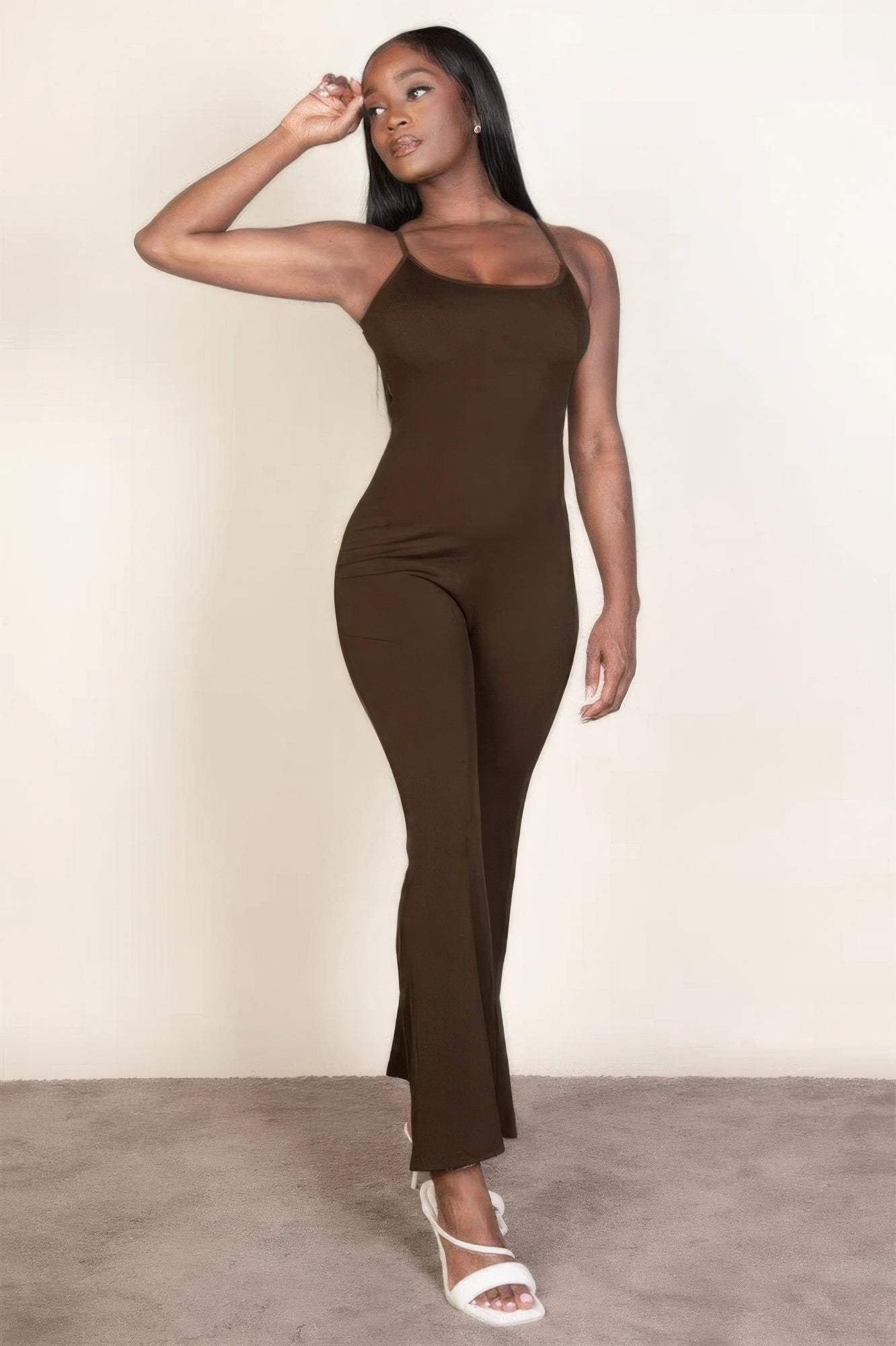 Ribbed sleeveless wide leg jumpsuit - BaeDrip