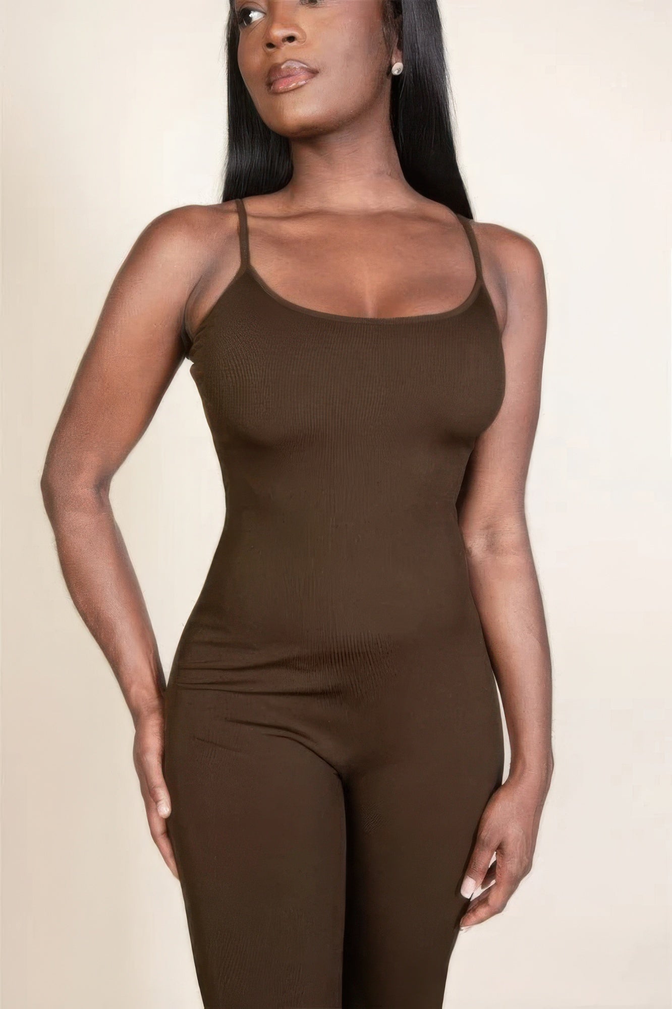 Ribbed sleeveless wide leg jumpsuit - BaeDrip