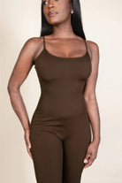 Ribbed sleeveless wide leg jumpsuit - BaeDrip