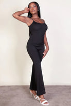 Ribbed sleeveless wide leg jumpsuit - BaeDrip
