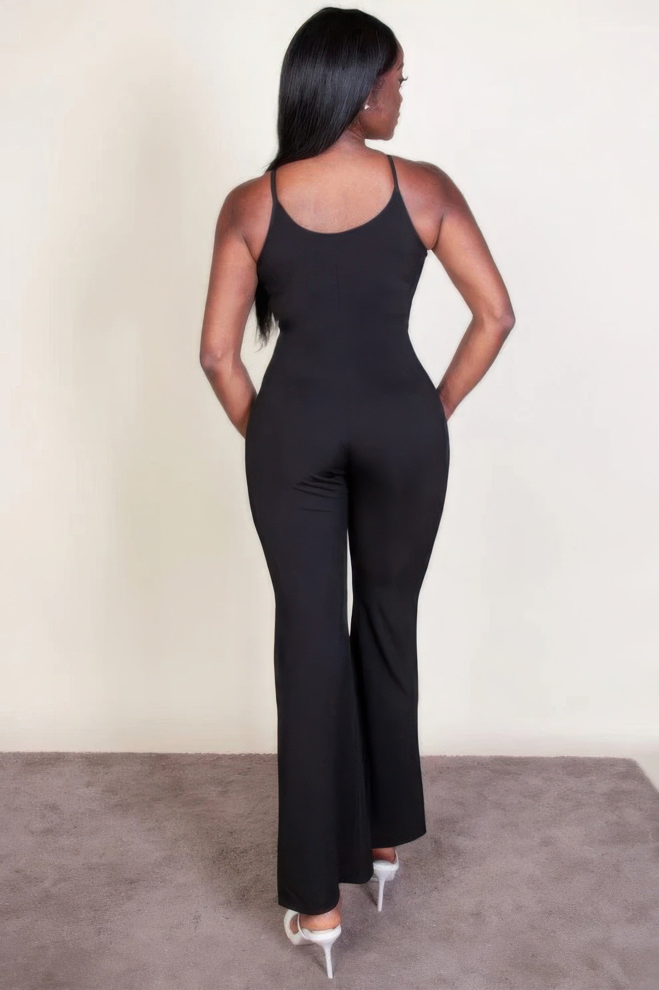 Ribbed sleeveless wide leg jumpsuit - BaeDrip