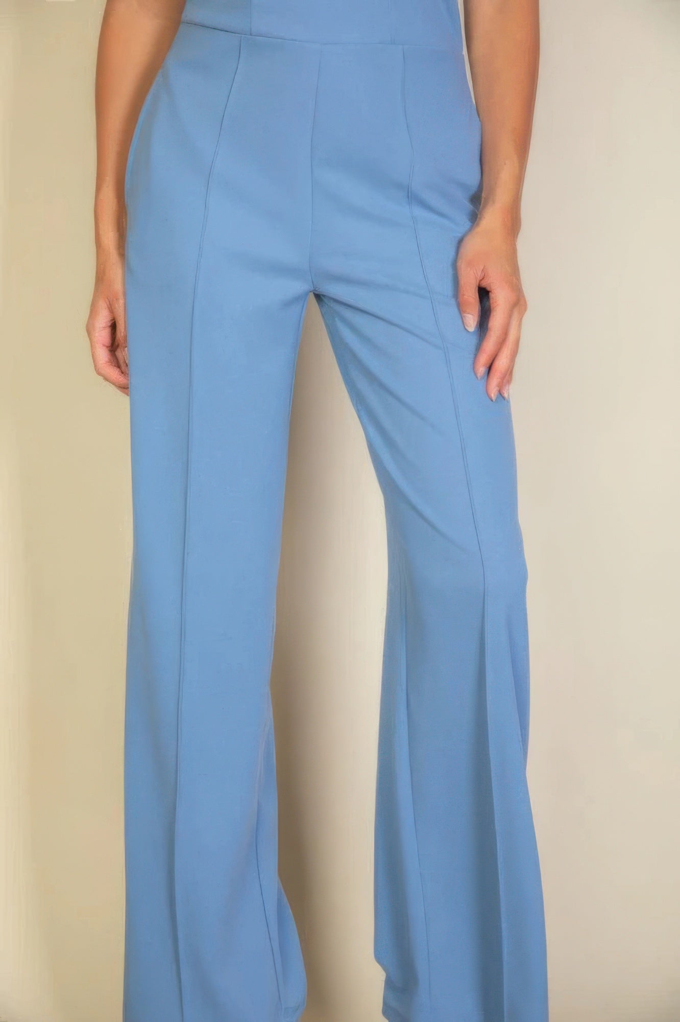 Notched neck cami jumpsuit - BaeDrip