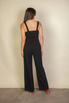 Notched neck cami jumpsuit - BaeDrip