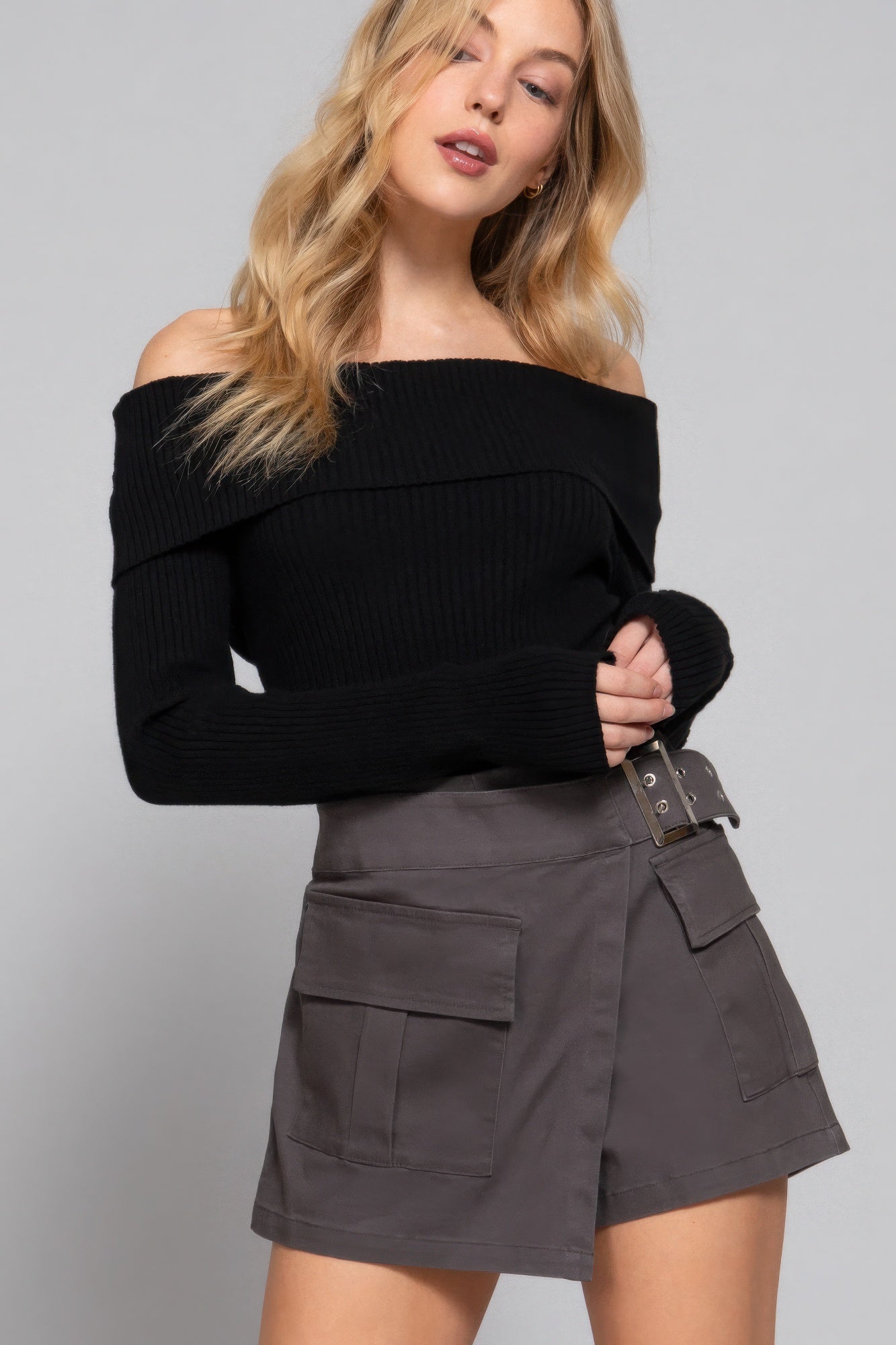 Waist Belted Cargo Skort - BaeDrip
