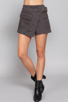 Waist Belted Cargo Skort - BaeDrip