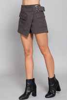 Waist Belted Cargo Skort - BaeDrip
