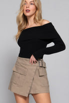 Waist Belted Cargo Skirt - BaeDrip