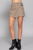 Waist Belted Cargo Skirt - BaeDrip