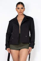 Double-breasted Waist-tie Trench Coat - BaeDrip