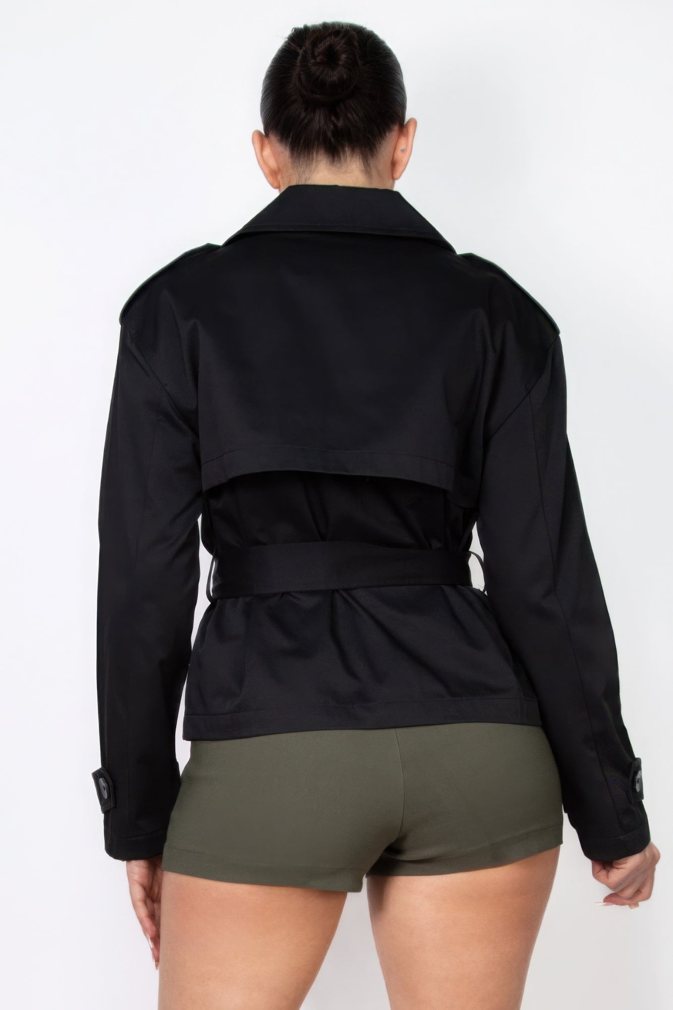 Double-breasted Waist-tie Trench Coat - BaeDrip