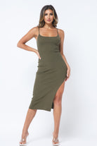 Side Slit Cami Dress - BaeDrip