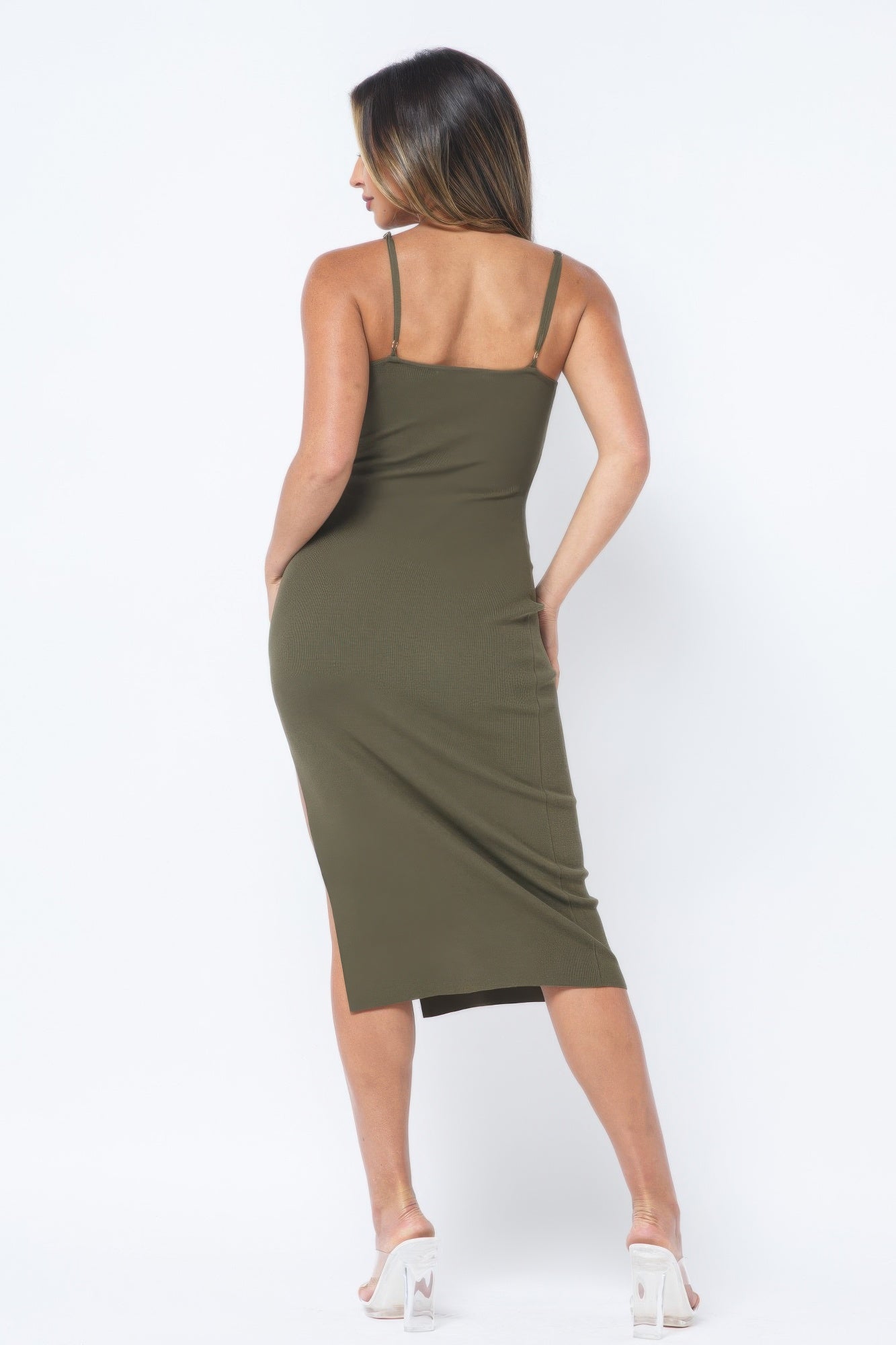 Side Slit Cami Dress - BaeDrip