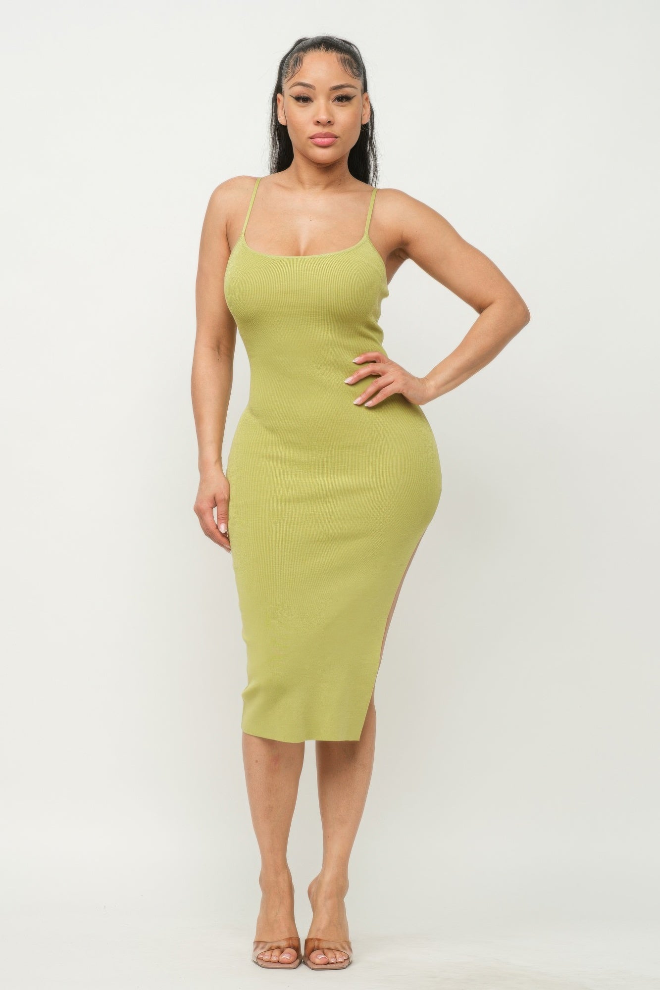 Side Slit Cami Dress - BaeDrip