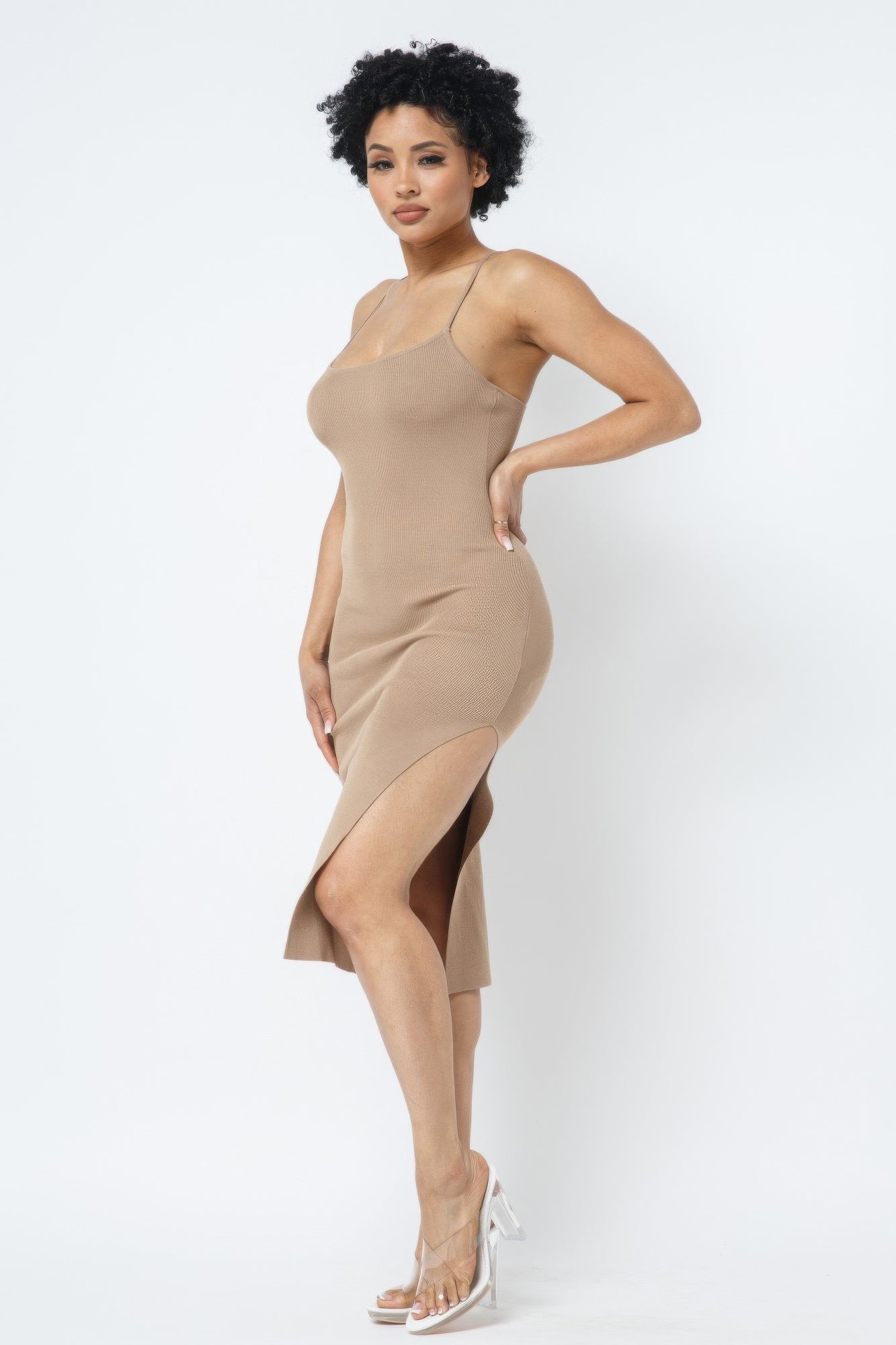 Side Slit Cami Dress - BaeDrip