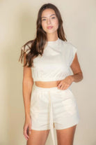 Cap Sleeve Top And Shorts Sets - BaeDrip