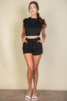 Cap Sleeve Top And Shorts Sets - BaeDrip