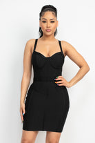 Sweetheart Wide Strap Bandage Dress - BaeDrip