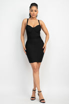 Sweetheart Wide Strap Bandage Dress - BaeDrip