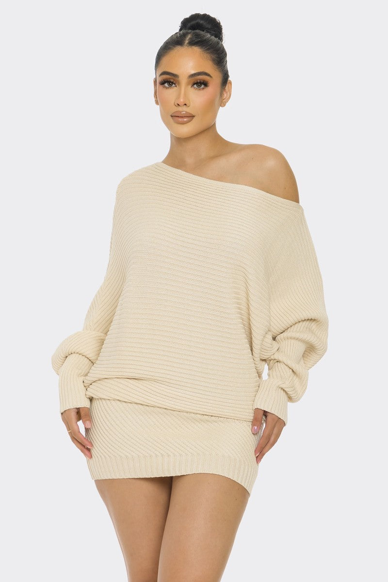 Sweater Mini Dress - BaeDrip
